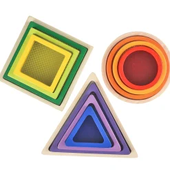 Wooden Geometric Nesting Window Blocks