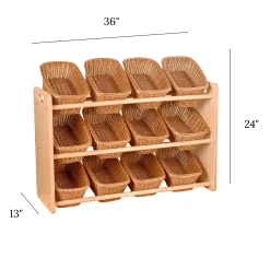 Wooden Rack of Baskets