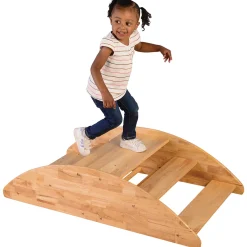 Wooden Rocking Boat & Climbing Steps | Convertible Ride-On Play Structure