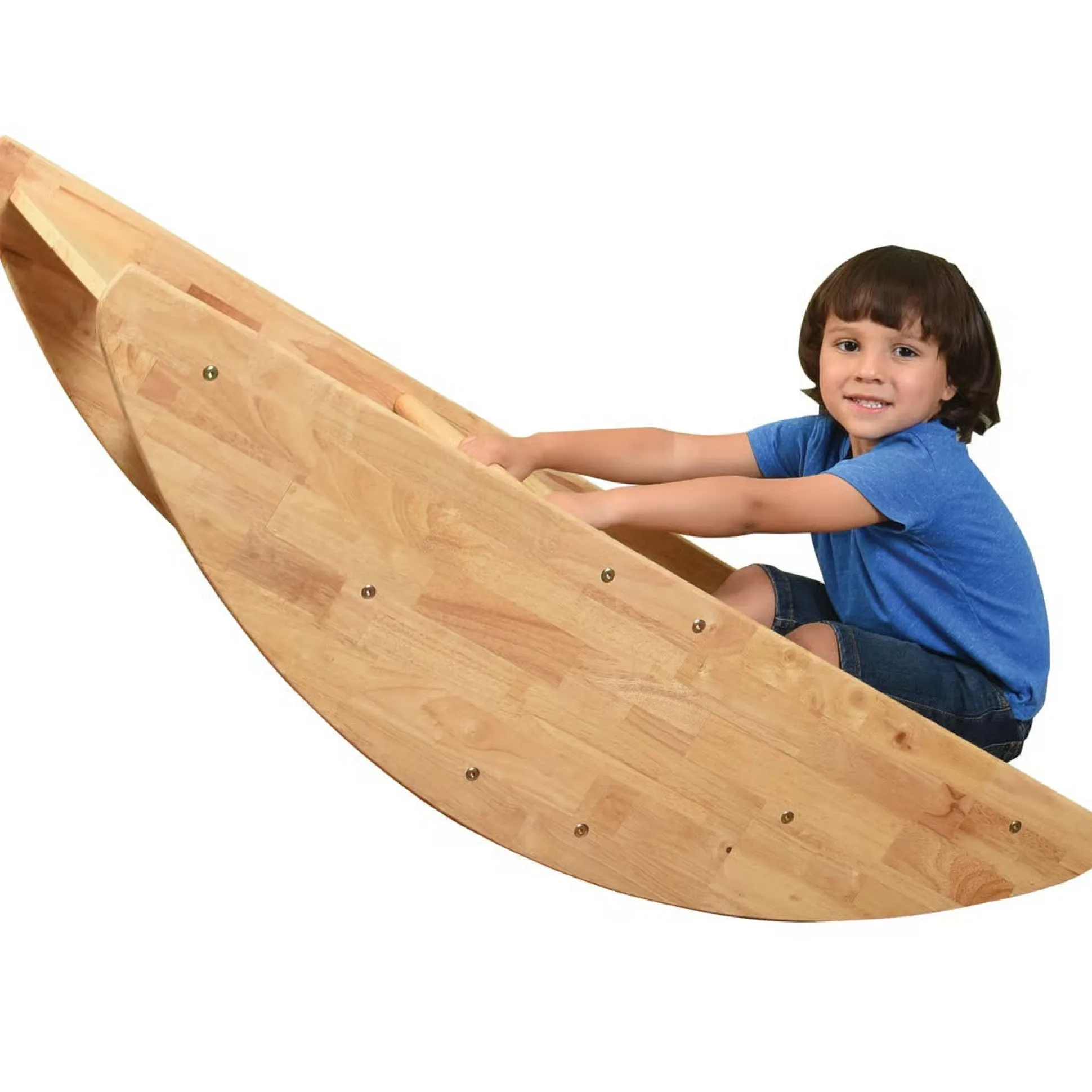 Wooden Rocking Boat & Climbing Steps | Convertible Ride-On Play Structure