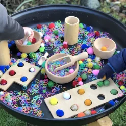 Wooden Scoops | Montessori Sensory Play & Fine Motor Development 6-Piece Set