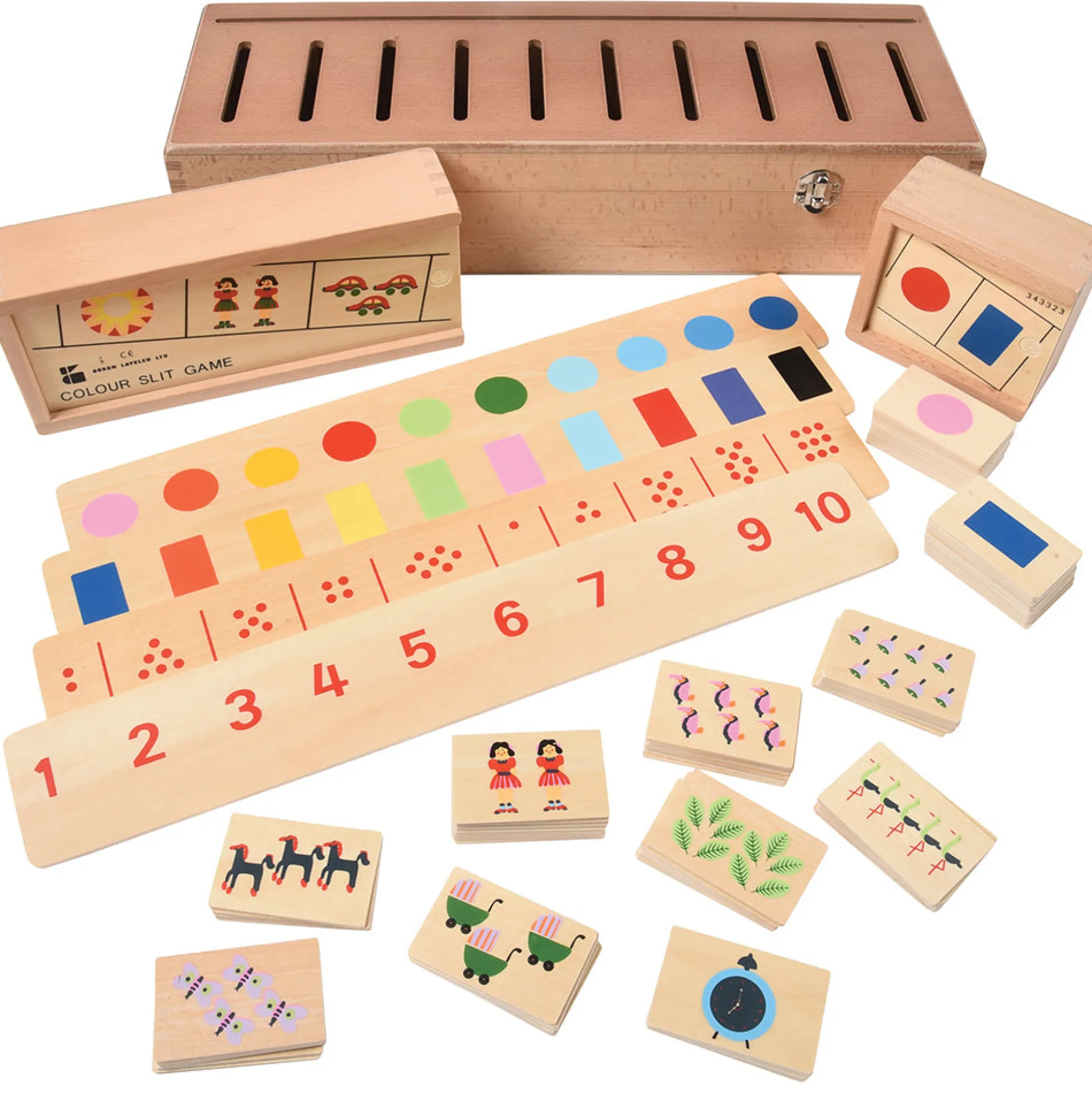 Wooden Sorting Box Combo for Color & Counting | 73-Piece Math and Color Recognition Set