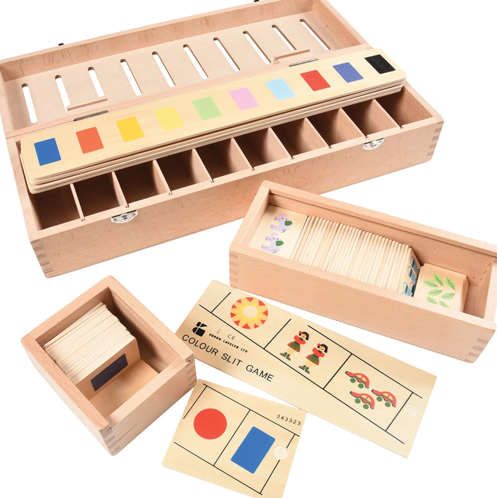 Wooden Sorting Box Combo for Color & Counting | 73-Piece Math and Color Recognition Set