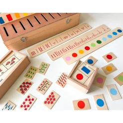Wooden Sorting Box Combo for Color & Counting | 73-Piece Math and Color Recognition Set