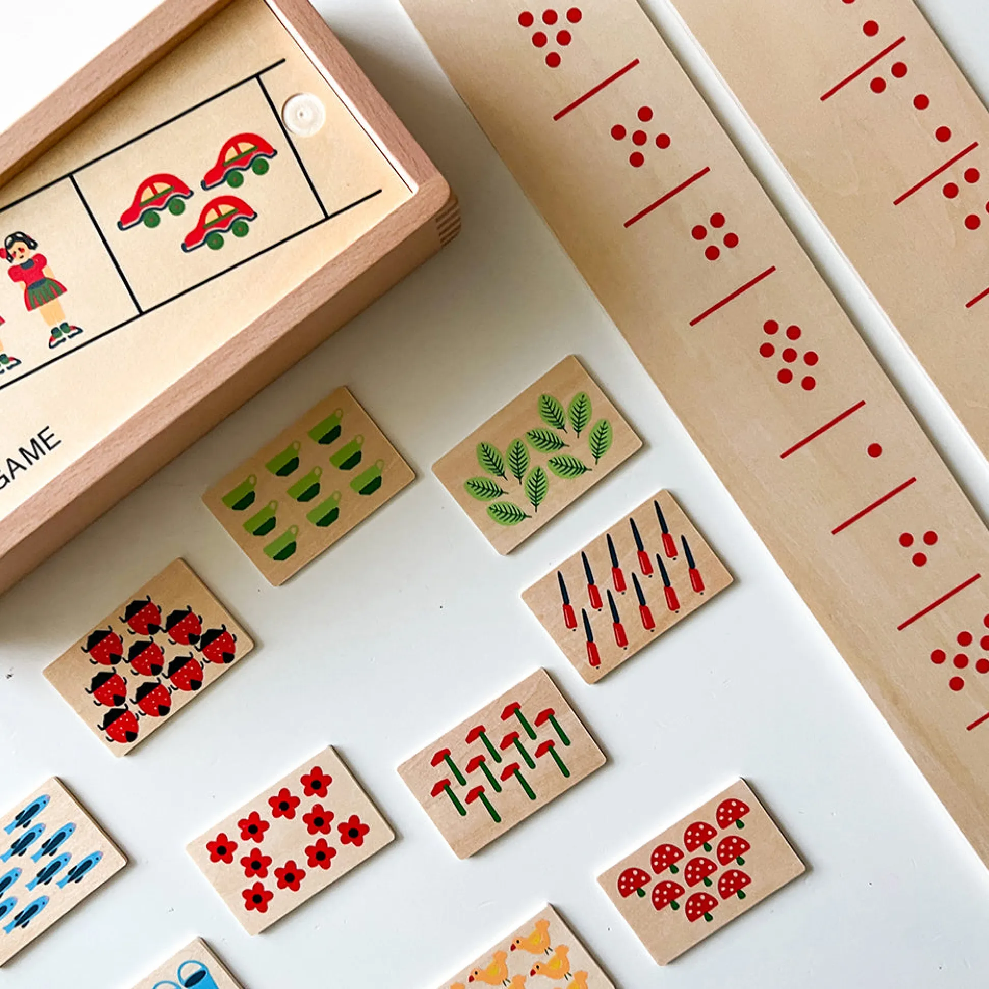 Wooden Sorting Box Combo for Color & Counting | 73-Piece Math and Color Recognition Set
