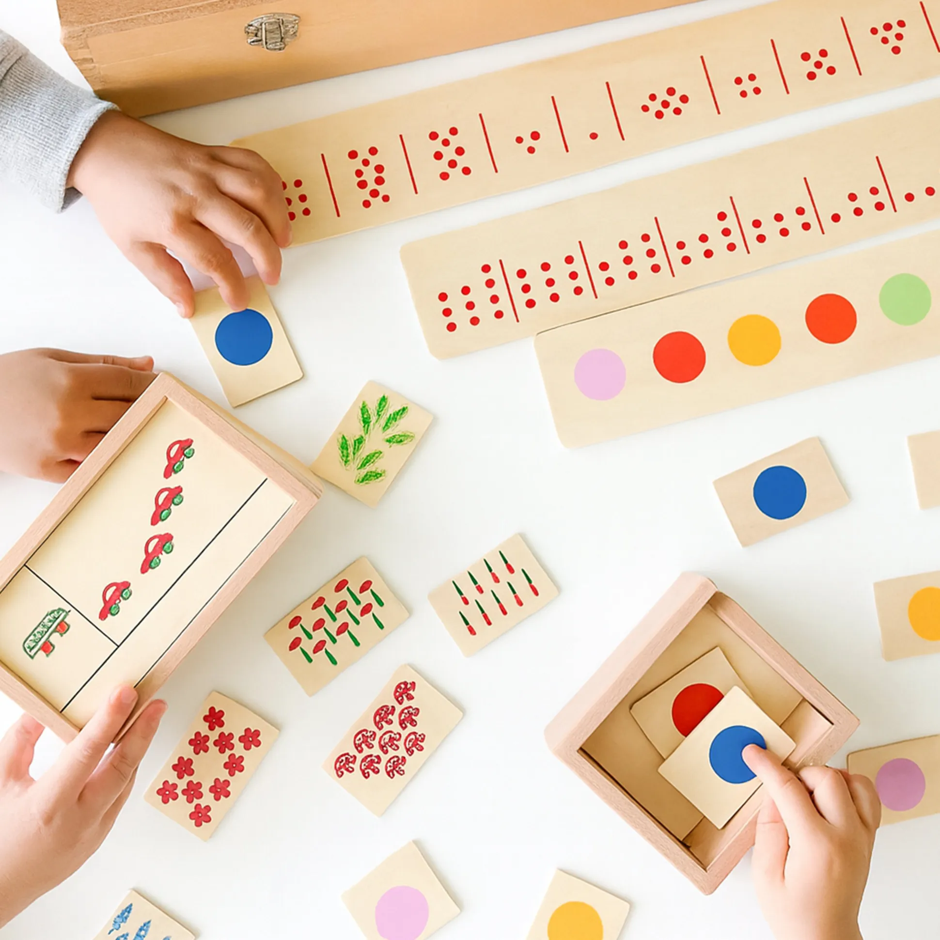 Wooden Sorting Box Combo for Color & Counting | 73-Piece Math and Color Recognition Set