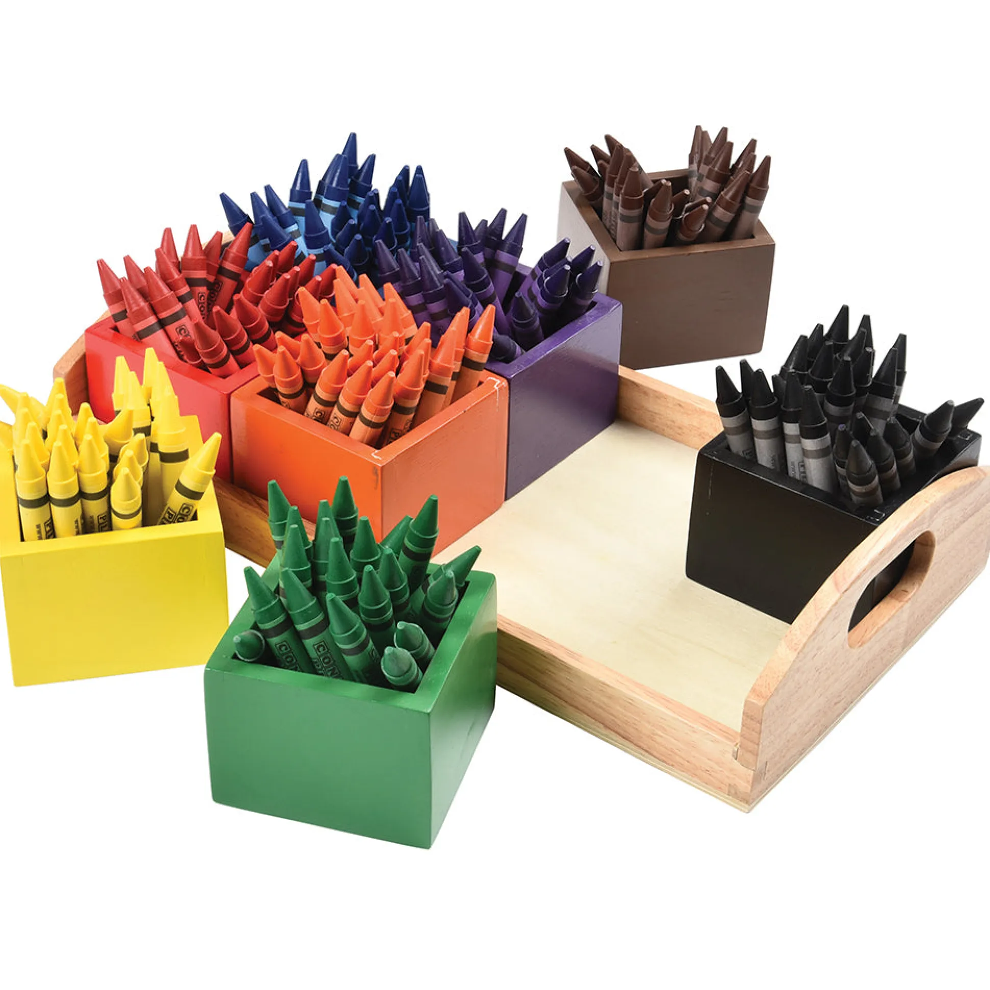 Wooden Tray with Boxes