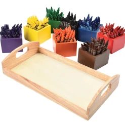 Wooden Tray with Boxes