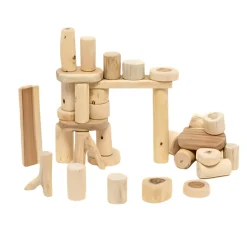 Wooden Tree Blocks | 36-Piece Set | Eco-Friendly Building Blocks