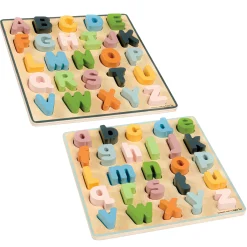Wooden Uppercase & Lowercase Alphabet Puzzle Set | FSC®-Certified ABC Toddler Learning Toy