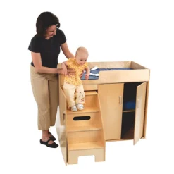 Wooden Walk-Up Changing Table