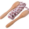 Wood Handle Jump Rope | Classic Braided Playground Jump Rope with Smooth Wooden Handles