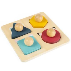 Woodland Animal Shape Puzzle | Toddler Shape Sorter with Chunky Animal Pieces