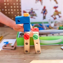 Wood Nut & Bolt Builder Set | 84 Piece STEM Activity Kit