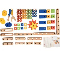 Wood Nut & Bolt Builder Set | 84 Piece STEM Activity Kit