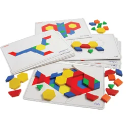 Wood Pattern Blocks w/Activity Cards