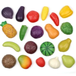 World Kitchen Sensory Play Stones | Global Fruit & Vegetable Tactile Play Set