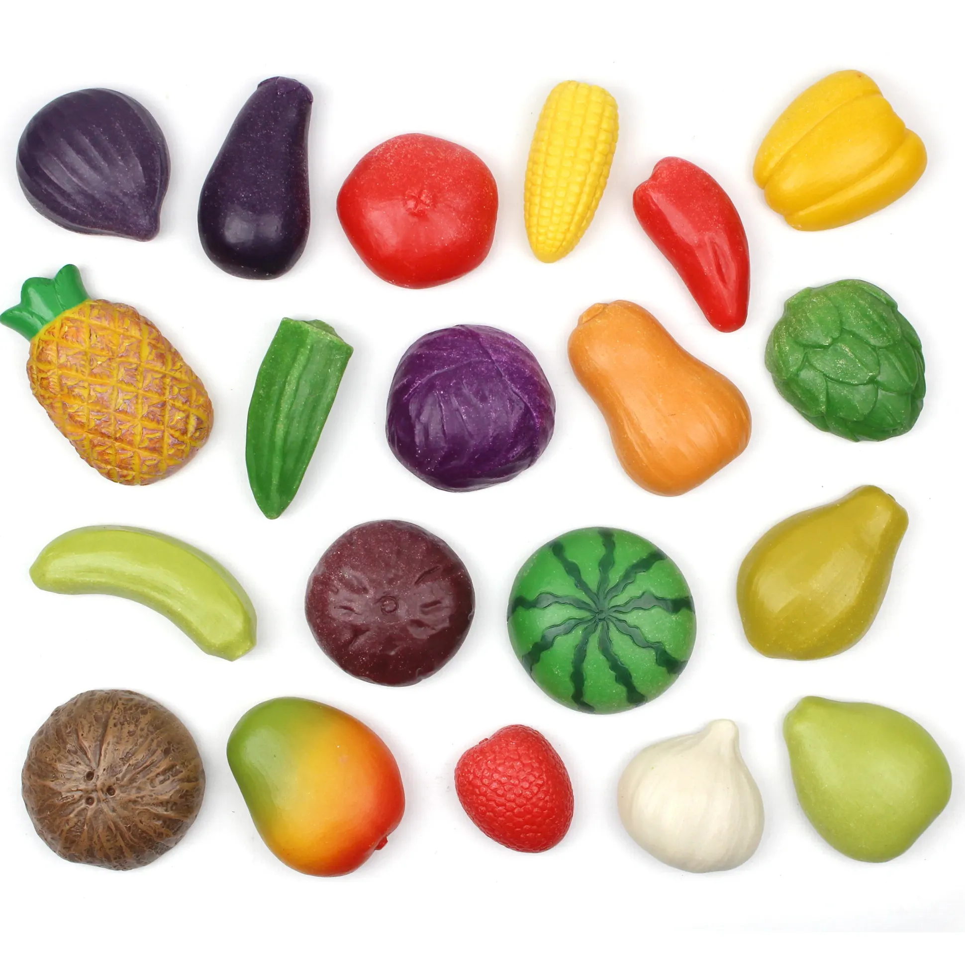 World Kitchen Sensory Play Stones | Global Fruit & Vegetable Tactile Play Set