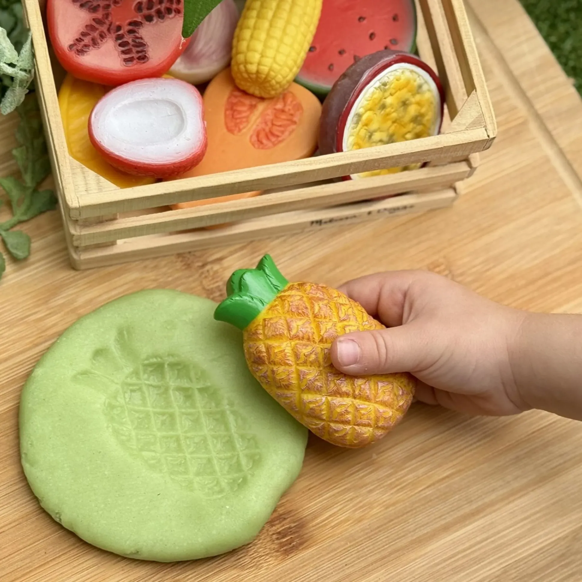 World Kitchen Sensory Play Stones | Global Fruit & Vegetable Tactile Play Set