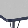 30" x 60" Gray Adjustable Activity Table | Spacious, Durable Classroom Table with Standard Chrome Legs