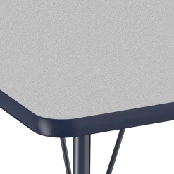 30" x 60" Gray Adjustable Activity Table | Spacious, Durable Classroom Table with Standard Chrome Legs