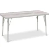 24" x 48" Gray Top Table