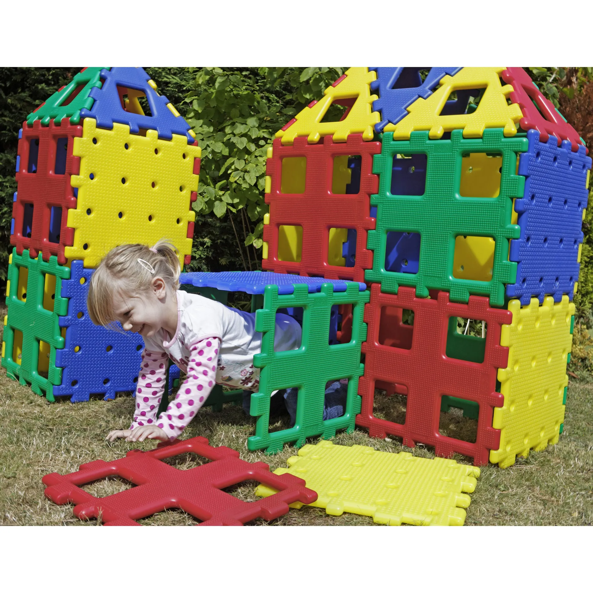 XL Polydron 36 Piece Construction Set | Large-Scale STEM Building Toy with Squares & Triangles