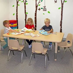30x60 Maple Adjustable Activity Table | Easy-Clean, Durable with T-Molding Edge