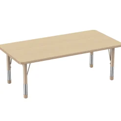 30x60 Maple Adjustable Activity Table | Easy-Clean, Durable with T-Molding Edge