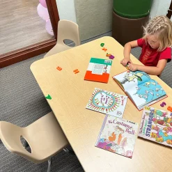30x60 Maple Adjustable Activity Table | Easy-Clean, Durable with T-Molding Edge