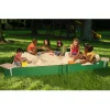 10' x 10' Sandbox Kit | Recyclable Plastic with Interlocking Panels, Bench & Cover