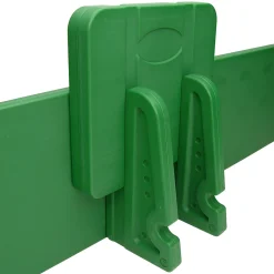 10' x 10' Sandbox Kit | Recyclable Plastic with Interlocking Panels, Bench & Cover