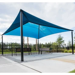 20x20 Square Hip Shade Shelter | Commercial Playground & Picnic Area UV Protection