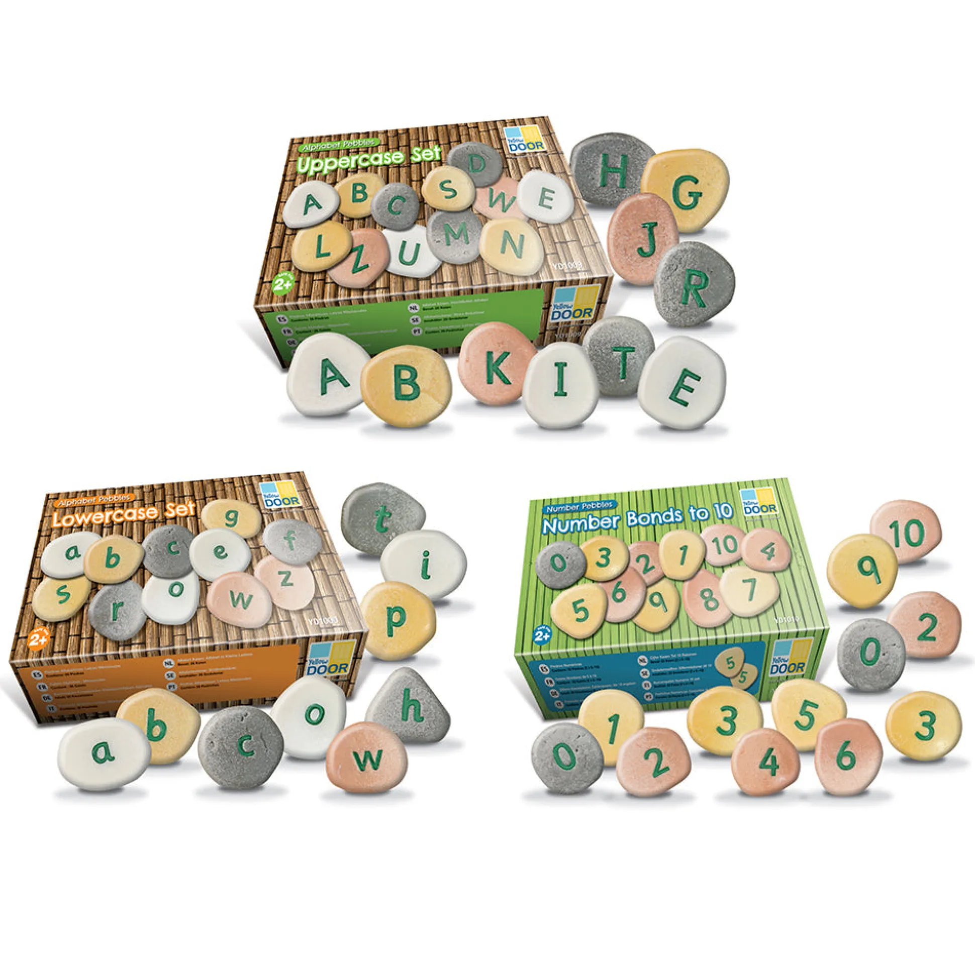 Yellow Door® Tactile Alphabet & Number Pebbles
