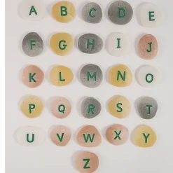 Yellow Door® Tactile Uppercase Alphabet Pebbles