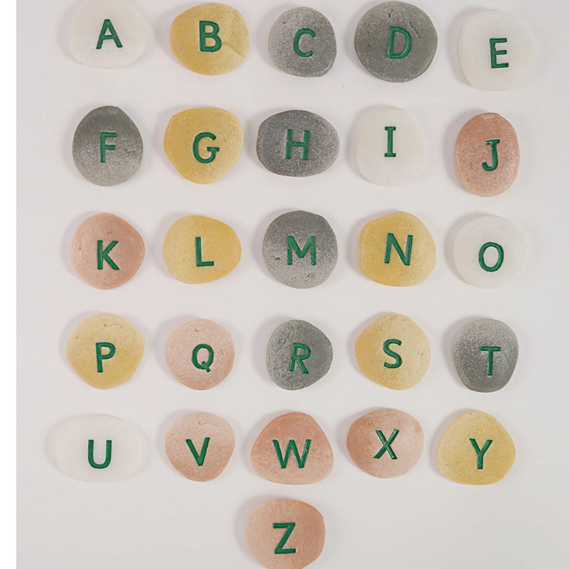 Yellow Door® Tactile Uppercase Alphabet Pebbles