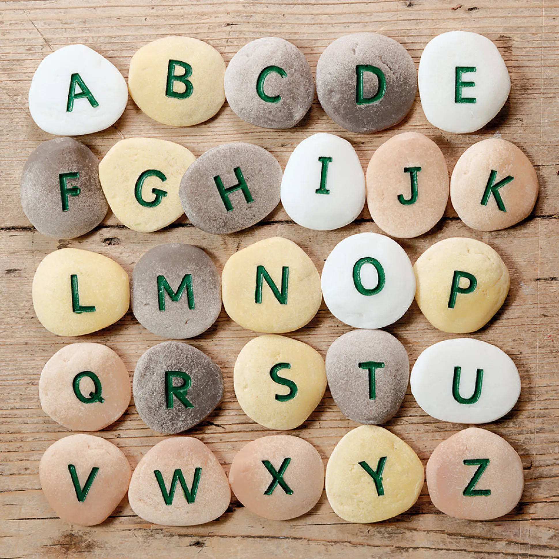 Yellow Door® Tactile Uppercase Alphabet Pebbles