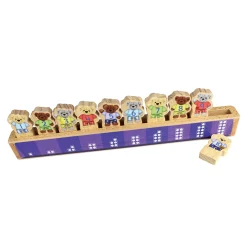 Yellow Door® Ten in a Bed: Wooden Stacking Toy for Learning Numbers 1-10