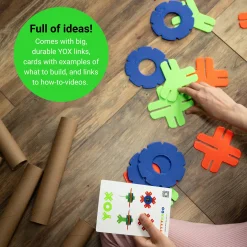 YOX® Megabuilder Classroom Kit with Storage Bin | 152-Piece STEM Construction & Creative Building Set with Idea Cards
