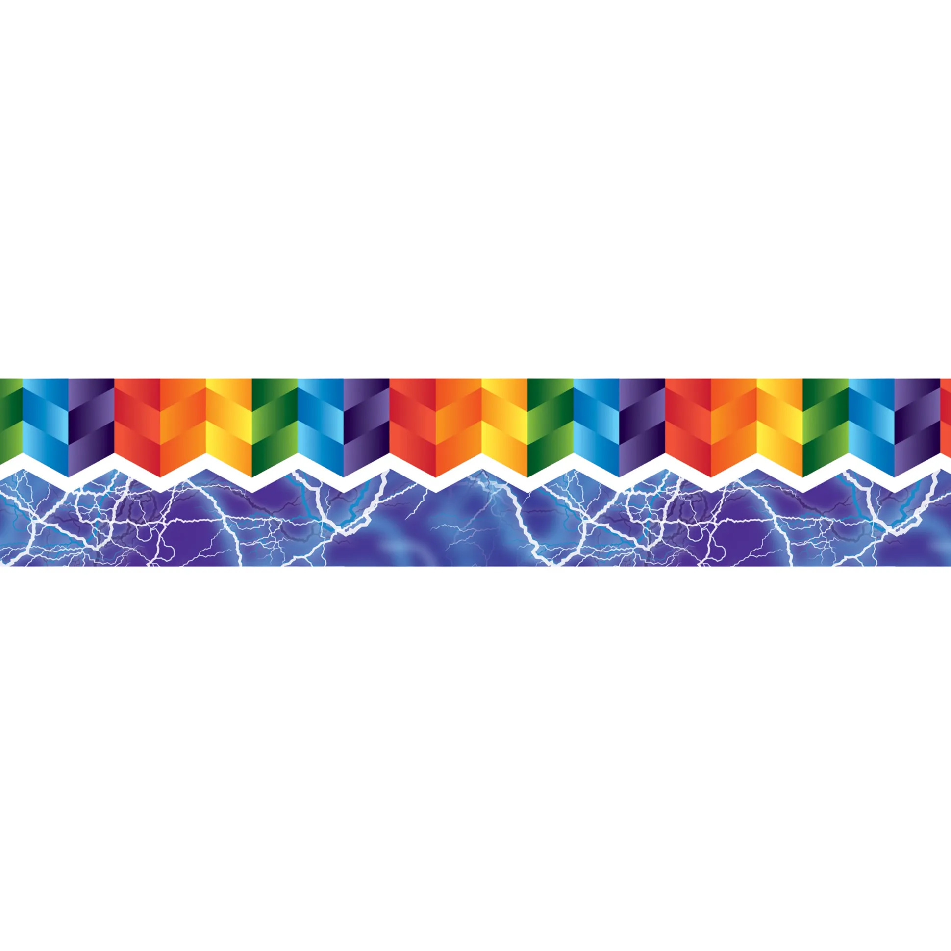 Zigzags and Lightning Bolts Double Sided Magnetic Borders