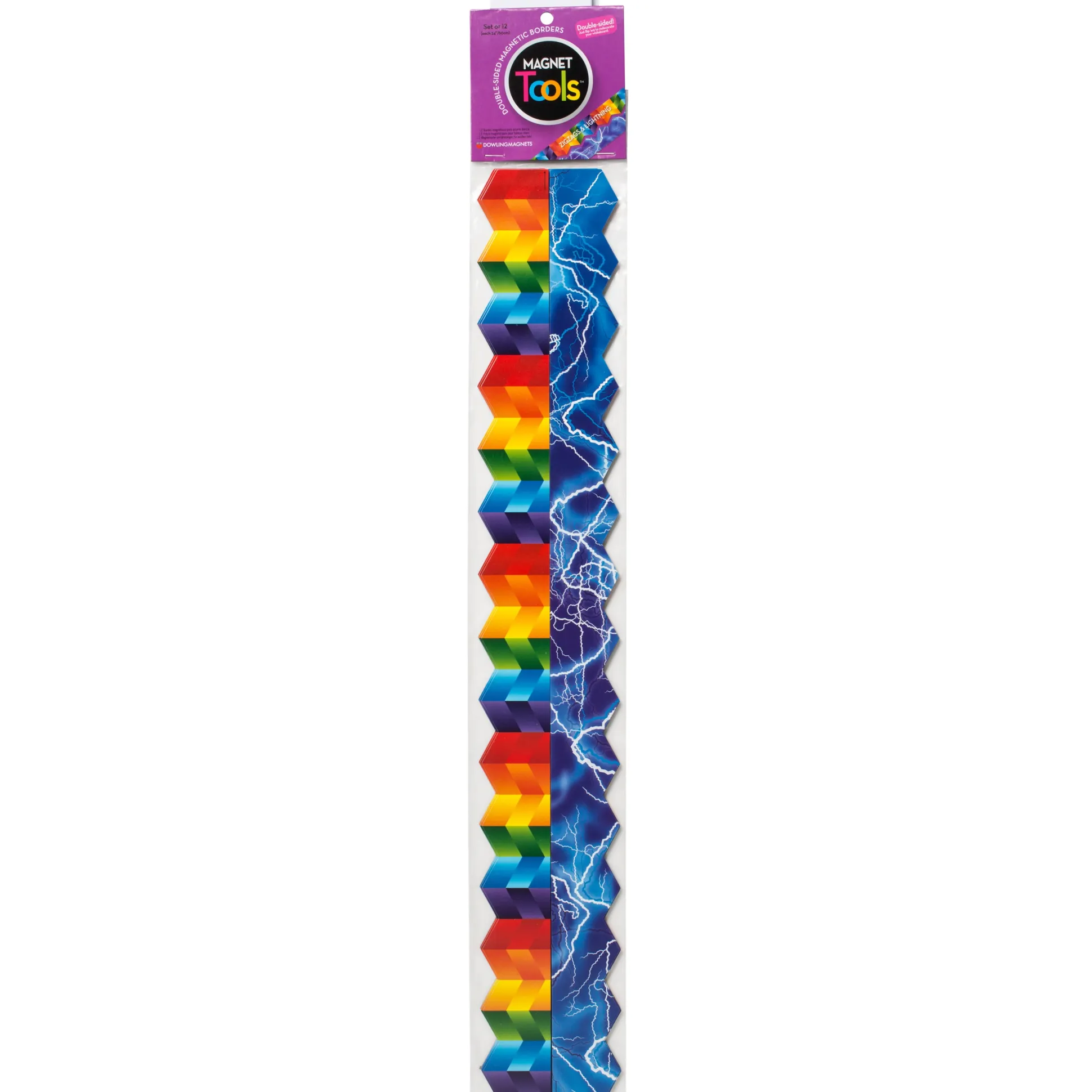 Zigzags and Lightning Bolts Double Sided Magnetic Borders